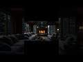 No Ads Fireplace Blizzard ASMR - Snow Storm Sound Sleep With Fireplace Burning For Deep Sleeping