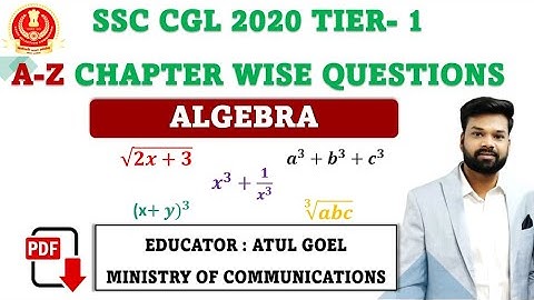 SSC CGL 2020 TIER 1 ALL QUESTIONS | ALGEBRA | SHORTEST SOLUTIONS
