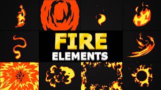 Free Fire Kit - Cartoon Fire FX & Transition Pack (Ae, Pr, Dr, FCPX)