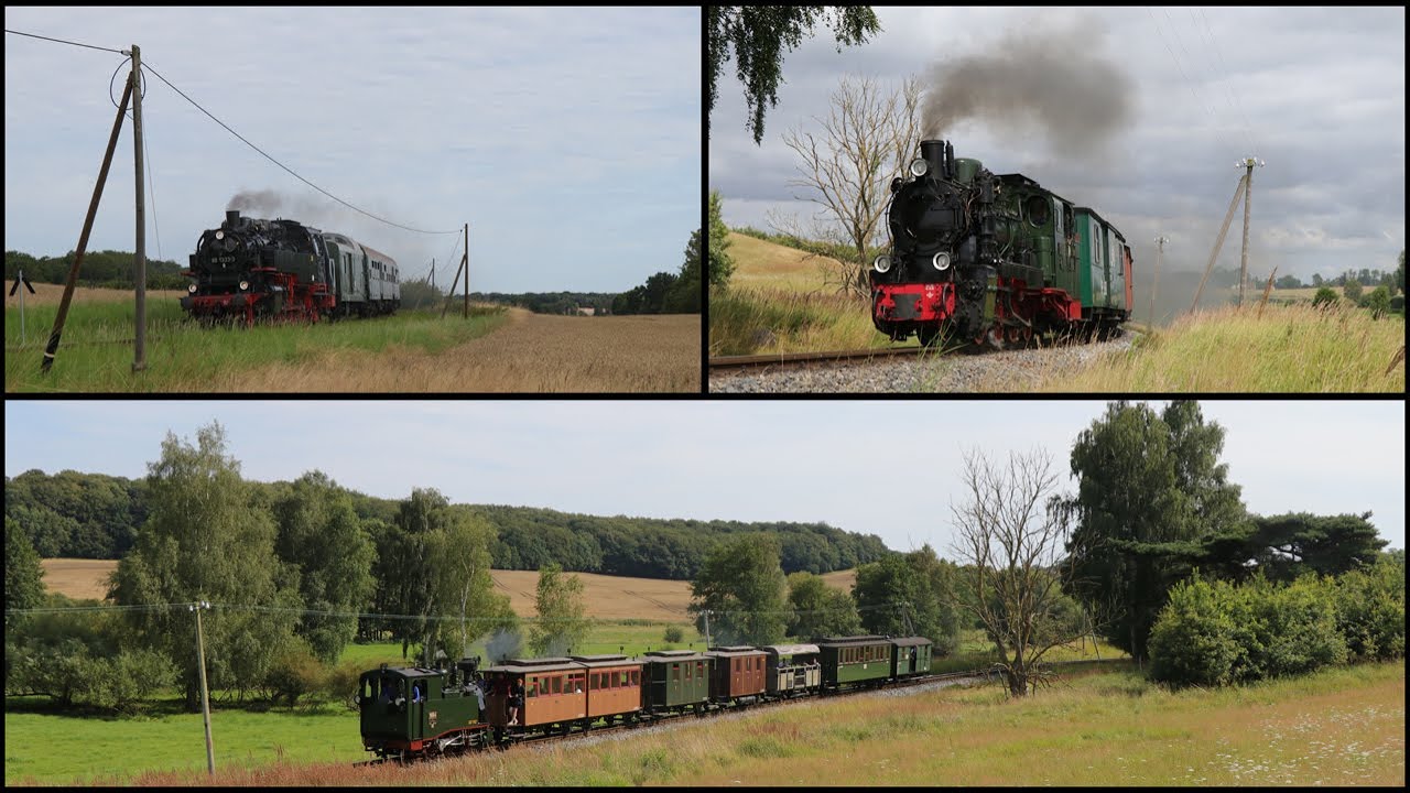 Nostalgischer Volldampf auf der Insel Rügen mit dem IK Zug und 53 Mh - Rasender Roland