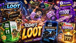 Lenskart New Trick | Rs.1 Dog Food | Phonepe Rs.1100 Cashback | Dhurandhar Merch Win | 6 Offers