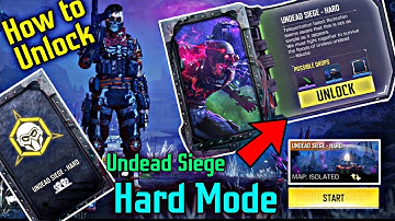 HOW TO UNLOCK HARD MODE IN UNDEAD SIEGE | COD MOBILE UNLOCK UNDEAD SIEGE - HARD