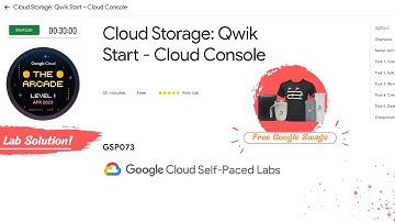 Cloud Storage: Qwik Start - Cloud Console Lab Solution | Arcade Level 1: GSP073 | Free Google Swags