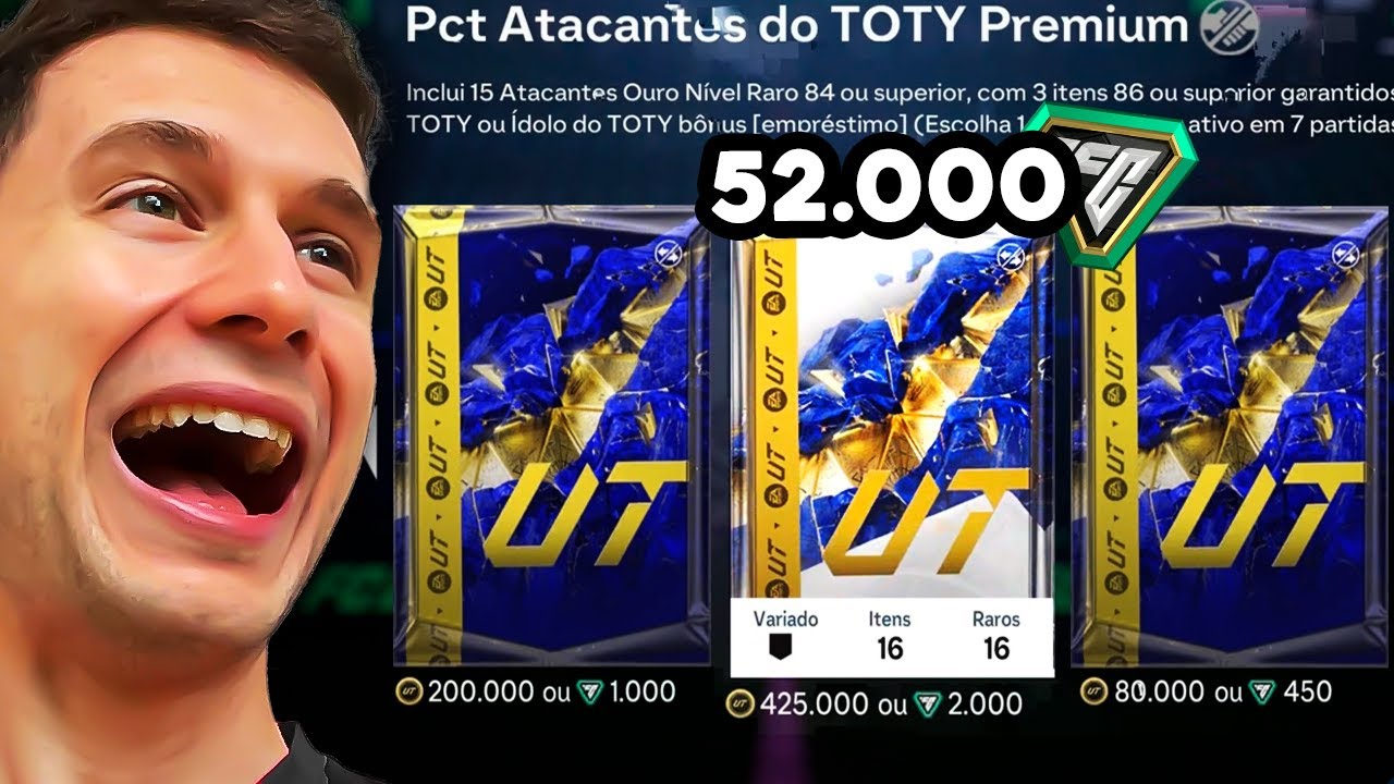 TORREI R$2200 EM PACKS DA LOJA, QUANTOS TOTY's TIREI? 🤔🔥 EA FC 25 ULTIMATE TEAM