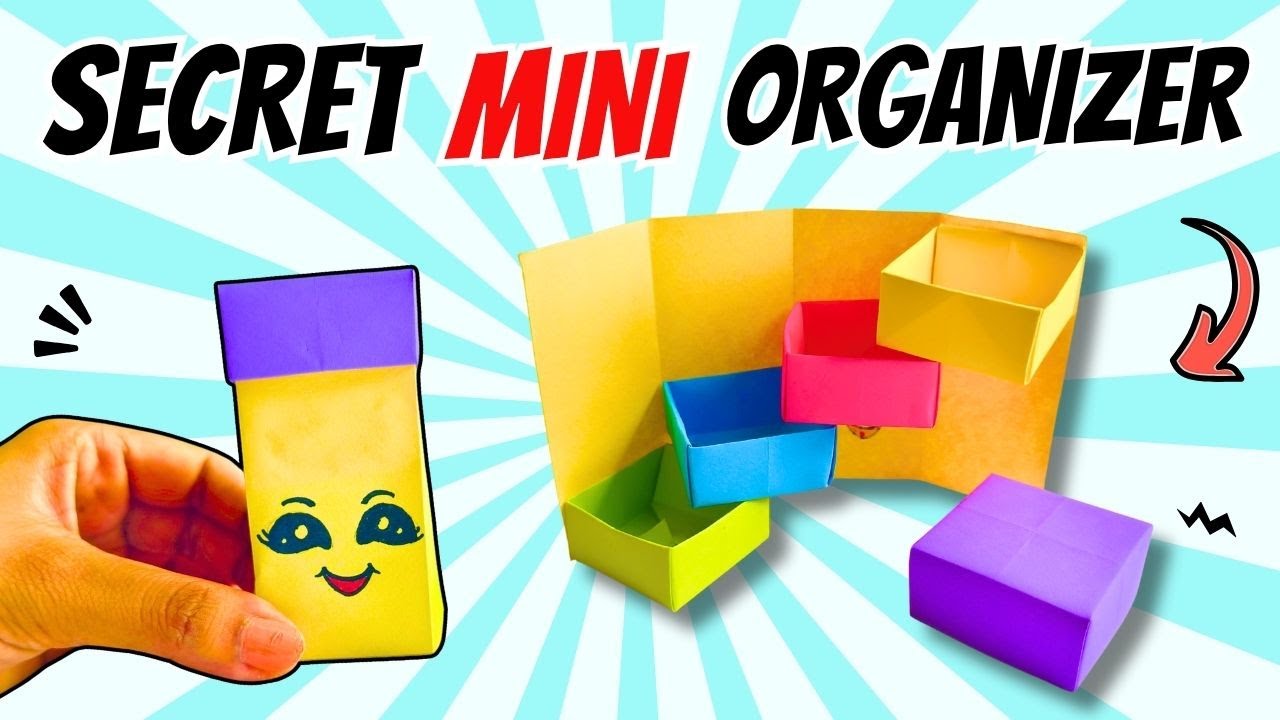 How to make Desk Organizer | Table Decoration Ideas for Study | Secret Mini Organizer