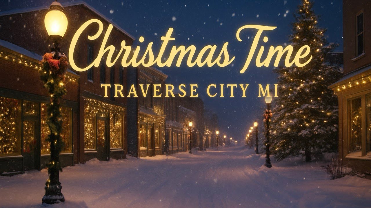 Christmas Snowstorm in Traverse City ❄️ | Cinematic Winter in Michigan