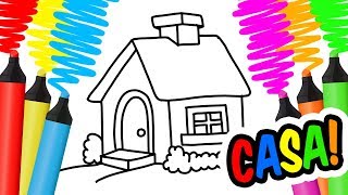 Desenho De Casa Para Pintar - Clickandgo