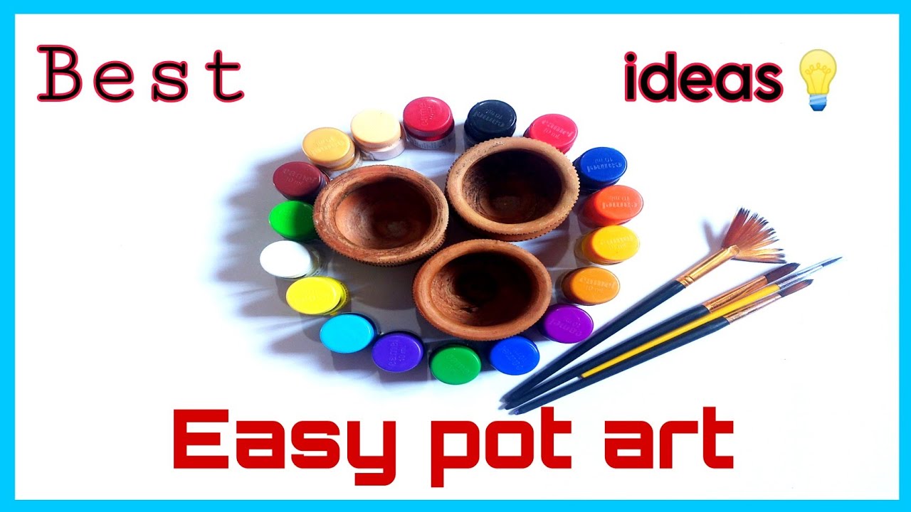 3  Easy pot Decoration ideas for beginners//pot painting ideas//Neon color craft//dly art!!