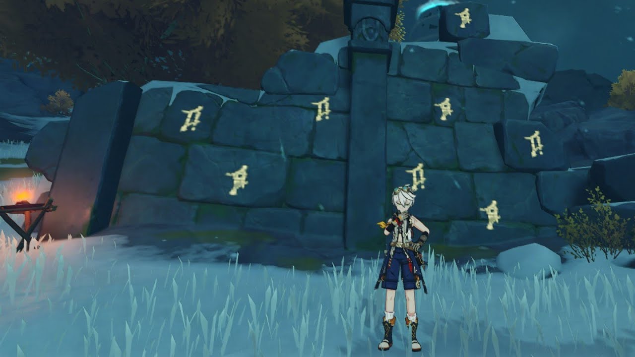 Wall puzzle in Dragonspine - Genshin Impact - YouTube