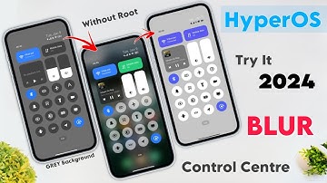 Xiaomi HyperOS Control Centre Removes Grey Background  | Blur Enable In Miui 14  Control Center