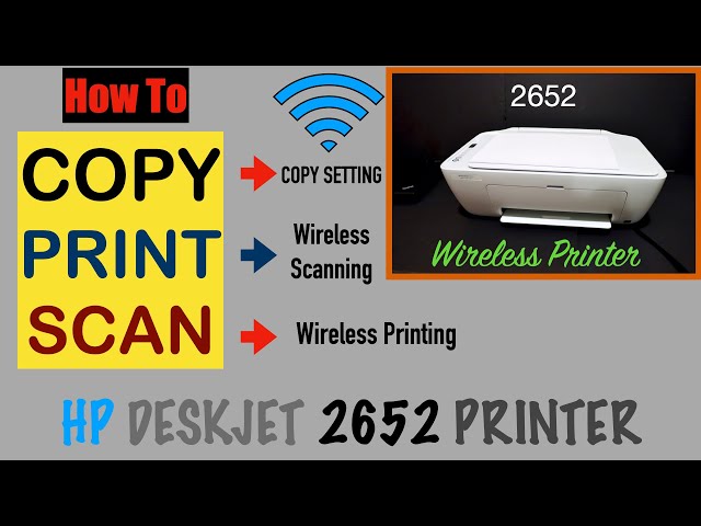 How To Copy, Print, Scan With HP DeskJet 2652 All-in-one Printer !! class=