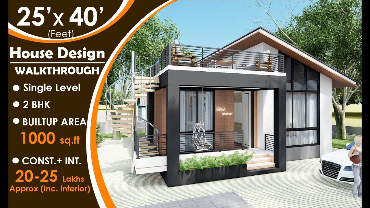 Beautiful Small House design ideas | 25 x 40 | Floor plans ...