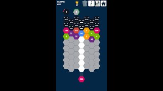 2048 Hexa Monsters Attack: Shoot n Merge Numbers screenshot 2