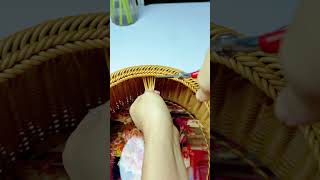 How To Craft Round Hand Basket With Rattan