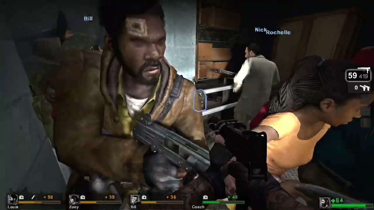Left 4 Dead 2 - Coal'd Blood 2 со всеми 8 выжившими (анимации Фрэнсиса из бета-версии L4D)