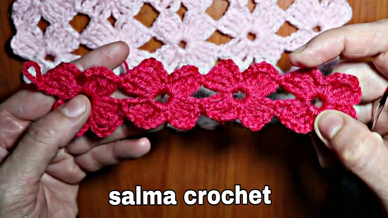 كروشيه غرز الشتاء غرزة الياسمين crochet jasmine stitch