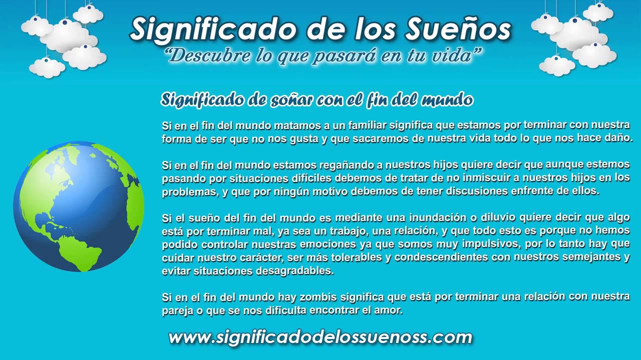 Soñar con el fin del mundo ¿Qué significa soñar con el fin