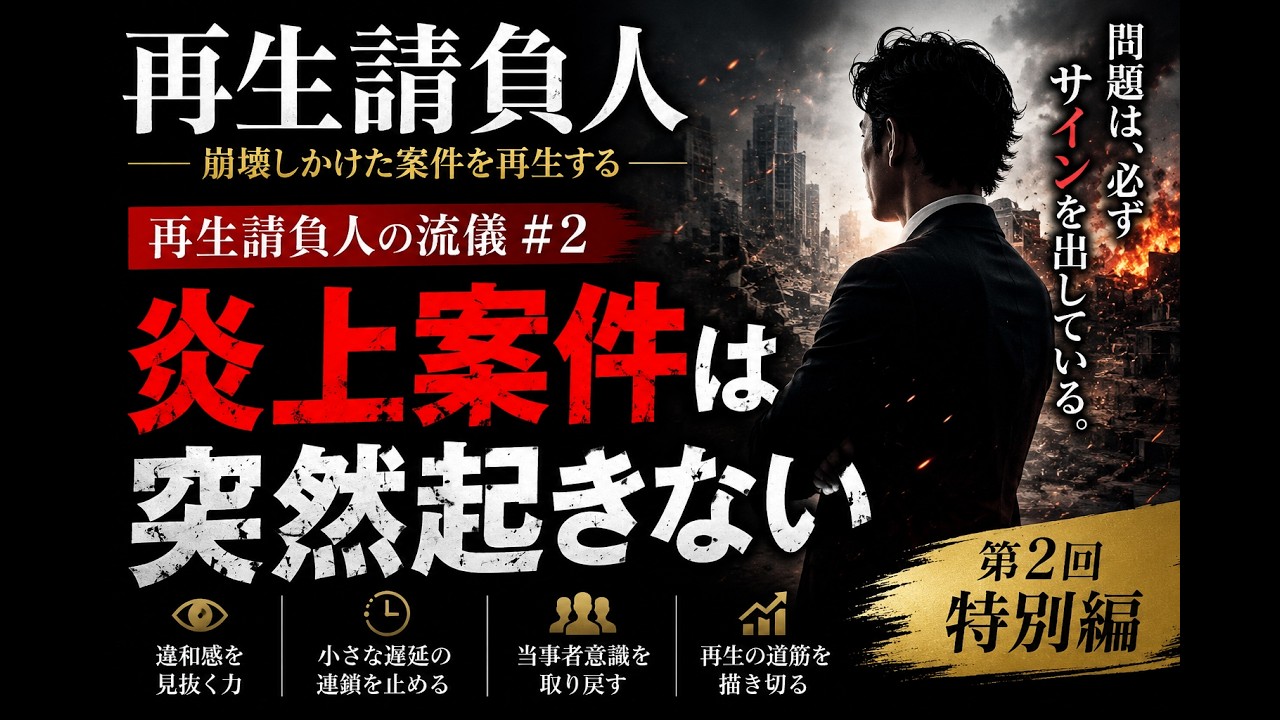 再生請負人#2 炎上案件は突然起きない