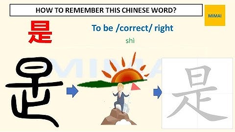[47] #是 #shi #be Remember writing Chinese character by images #HSK1  #mimaichinese