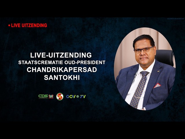 STAATSCREMATIE OUD-PRESIDENT CHANDRIKAPERSAD SANTOKHI 7-04-2026
