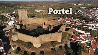Vista aérea de Portel ao fim da tarde com Drone Parrot Anafi