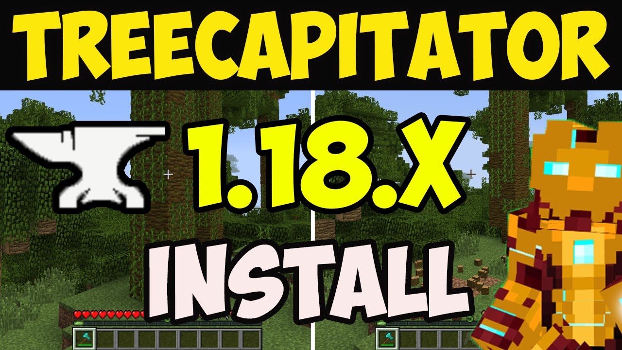 Treecapitator Mod 1 18 1 Minecraft How To Download Install Treecapitator 1 18 1 Forge Unofficial Youtube