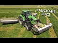  fauchage 2023  deutzfahr 8280 ttv  triple claas  