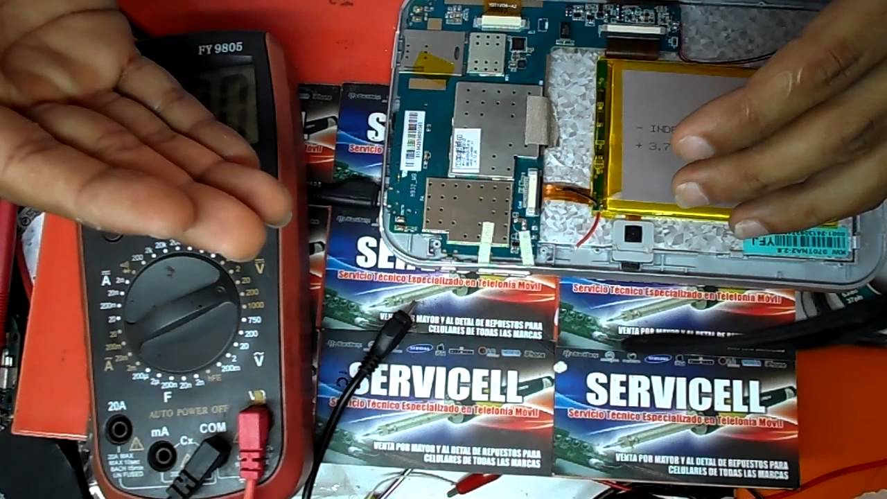 revision tablet no carga o no enciende y es por voltaje la falla 1 de 2