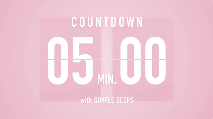 5 Minute Countdown Timer 🌸 Flip Clock with Simple Beeps 🔔
