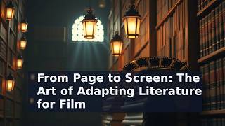 From Page to Screen: The Art of Adapting Literature for Film