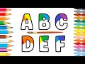 РАСКРАСКА АНГЛИЙСКИЙ АЛФАВИТ ДЛЯ ДЕТЕЙ | Draw alphabet for children! bolalar uchun harflar chizish