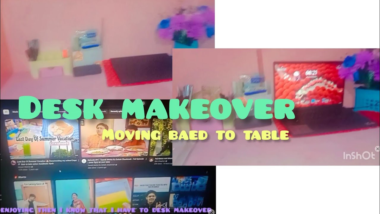 Desk makeover✨✨🌼 | Indian girl | diy  cleaning vlog Moving bed to table 