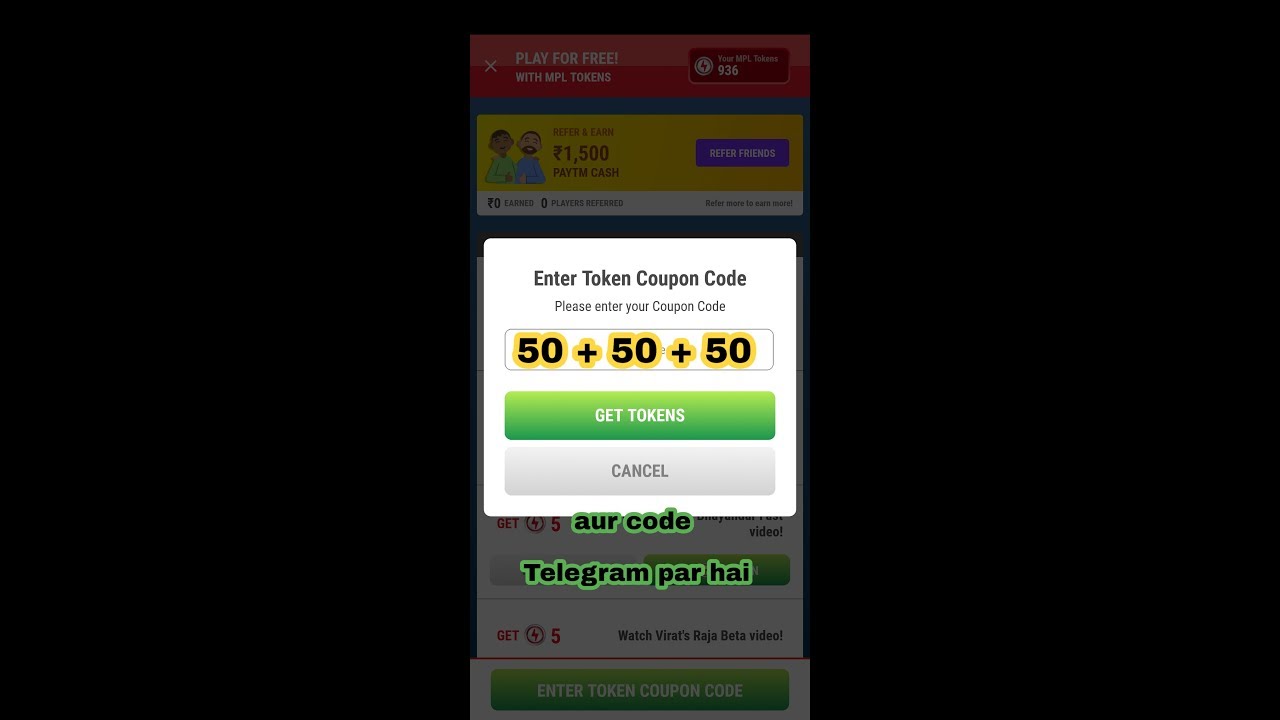 Mpl new token code 😃😃😃