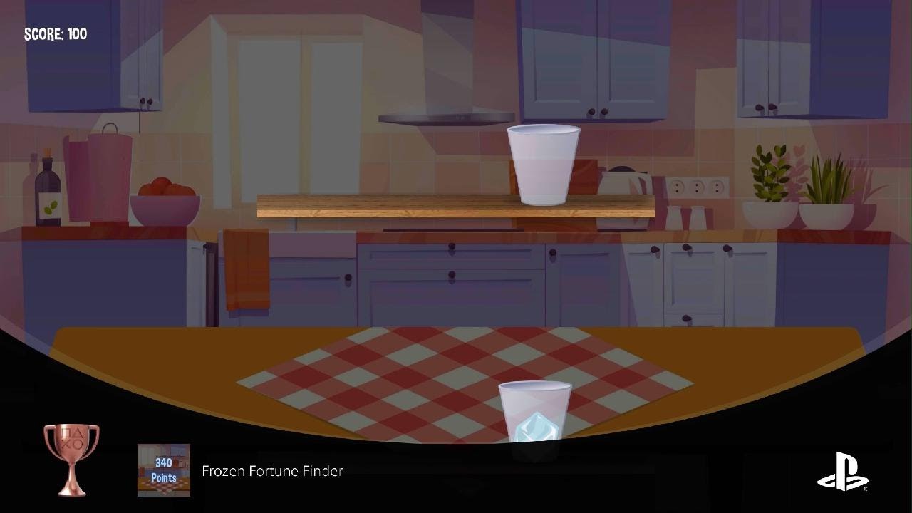 The Jumping Ice Cube ~ Frozen Fortune Finder Trophy