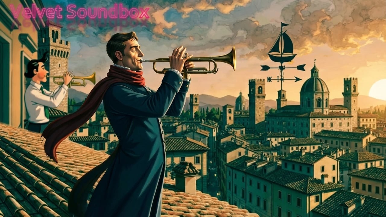 🎺🌇 Romantic Trumpet Over the Old Town | Warm Sunset Jazz | European Jazz Mood
