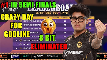 😱#1 IN SEMI FINAL |😱8BIT ELIMINATED |GE & OG LAST MATCH COMEBACK | JONATHAN CRAZY NADE | GODL | BGMS