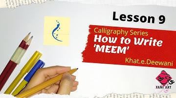 Lesson 9 How to Write Meem |Deewani Style |Calligraphy Series| How to Write with Double Pencils