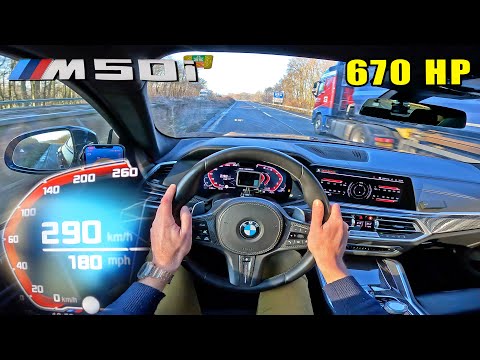 670HP BMW X6 M50i POV on Autobahn | FASTER than an URUS!?