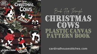 Christmas Cows Plastic Canvas Pattern Book Flip Through Video
