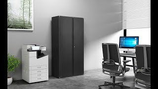 GREATMEET Storage Cabinet with 4 adjustable shelf Wall Cabinet Installation Instructions