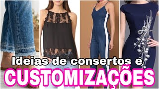 Muitas ideias pra consertar e customizar roupas / dicas de consertos e customizações / Huda Nunes 