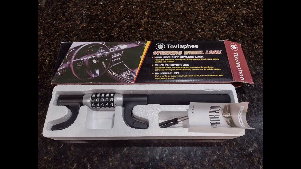 Tevlaphee Steering Wheel Lock Review Anti Theft Security Extendable