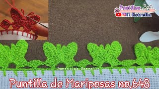 Puntilla de Mariposas 🦋🦋no. 648  - Puntillas Estrella 