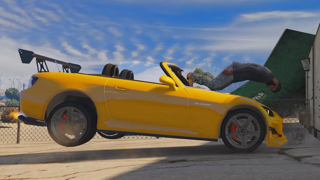 GTA V HONDA S2000 MOD CRASH TESTING!
