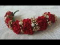 How to make Hair brooch at home /very easy bridel wedding hair accessories /easy tiaras/ gajara /ven