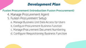 Oracle Fusion PTP part 1   Development Plan