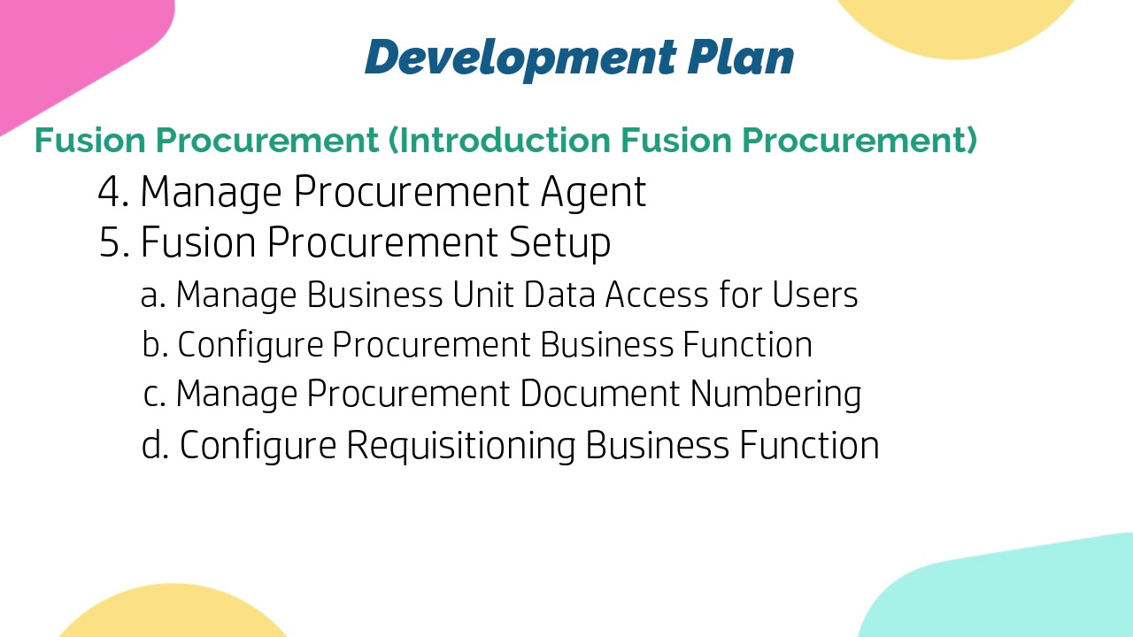 Oracle Fusion PTP part 1 Development Plan - YouTube