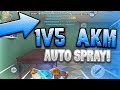 1v5 AUTO AKM Fireteam Wipes against fans! Solo Fireteam Kill Montage in Rules Of Survival
