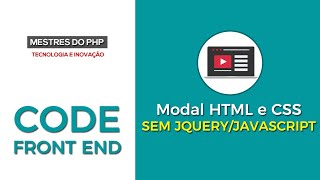 Como Criar uma Modal HTML e CSS