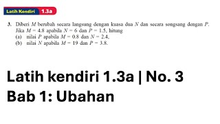 Latih kendiri 1.3a No 3 | KSSM Matematik Tingkatan 5 Ubahan | Variation Latih kendiri 1.3a No 3 | KSSM Matematik Tingkatan 5 Ubahan | Variation